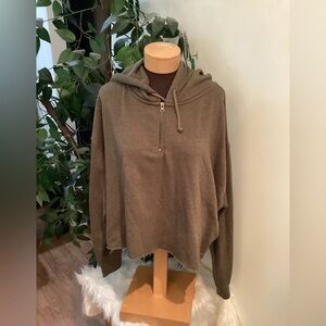 SO Lounge Life Hoodie olive Women's 1X quarter Zip Pullover Pre-Owned